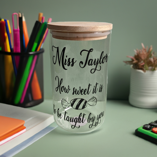 Large Personalised Teachers Lollie Jars | End of Year Gifts | Teacher Appreciation