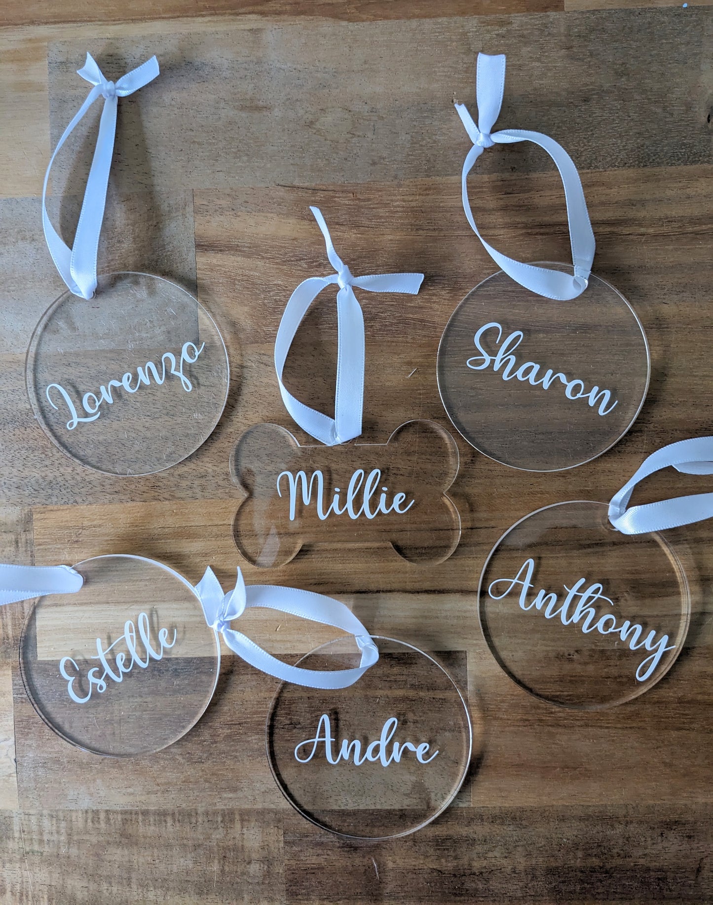 Personalised Christmas Ornaments | Acrylic Tree Bauble Decorations