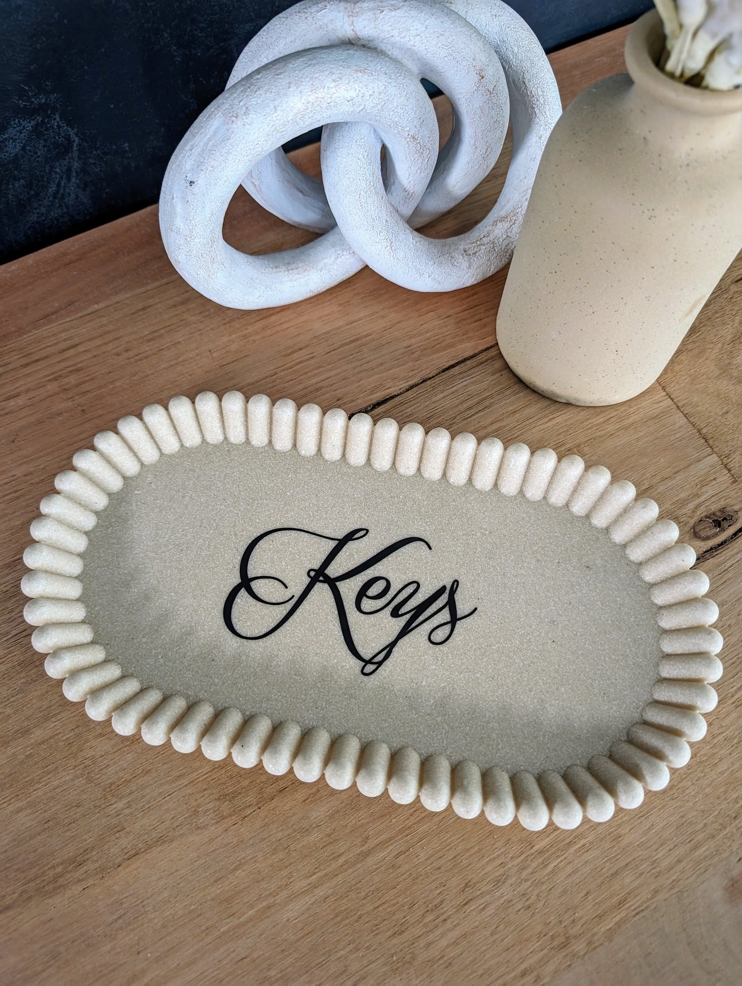 Natural Rib Key Tray