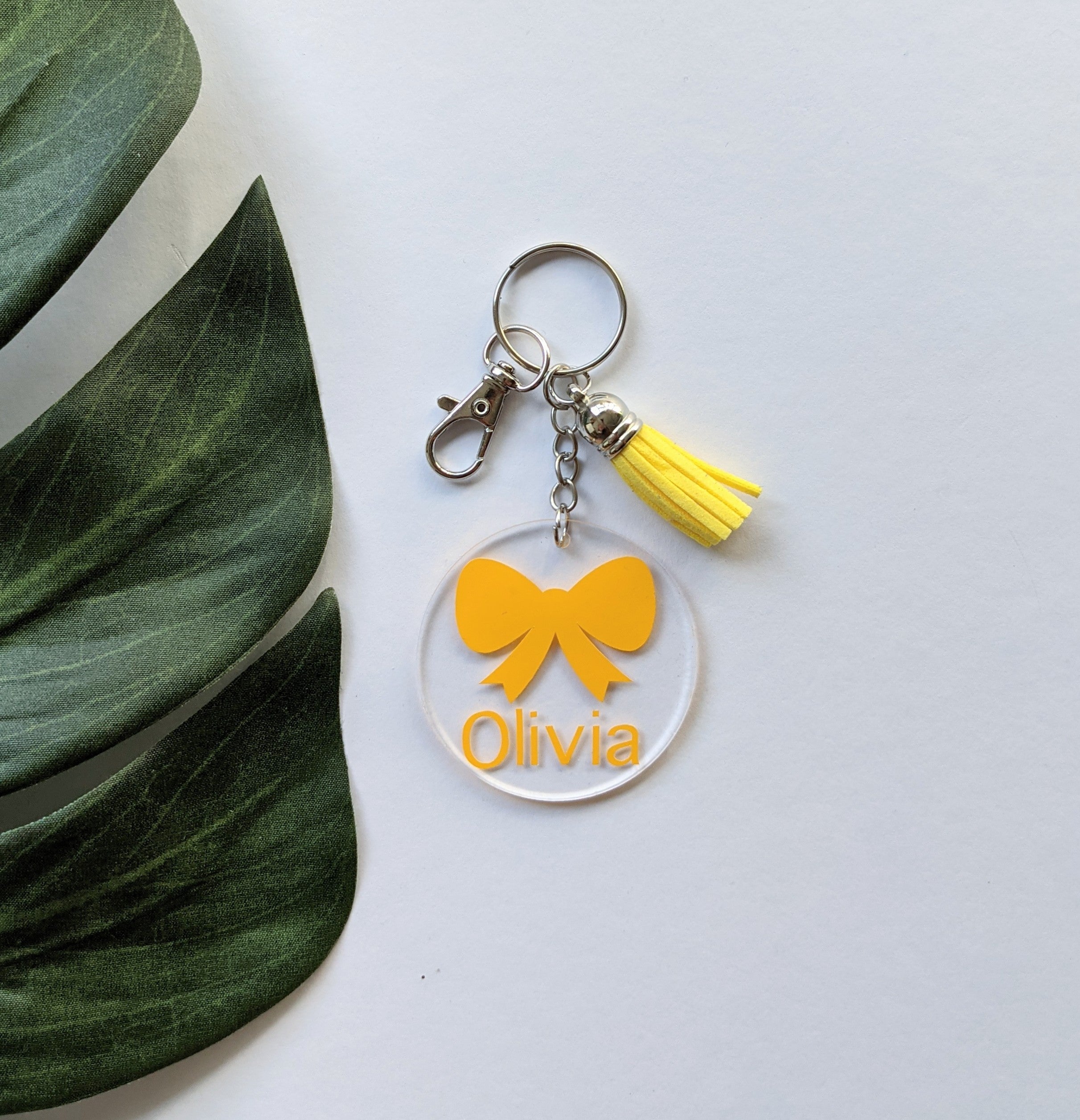 Personalised Round Acrylic Keyring – Wattle Lane Designs