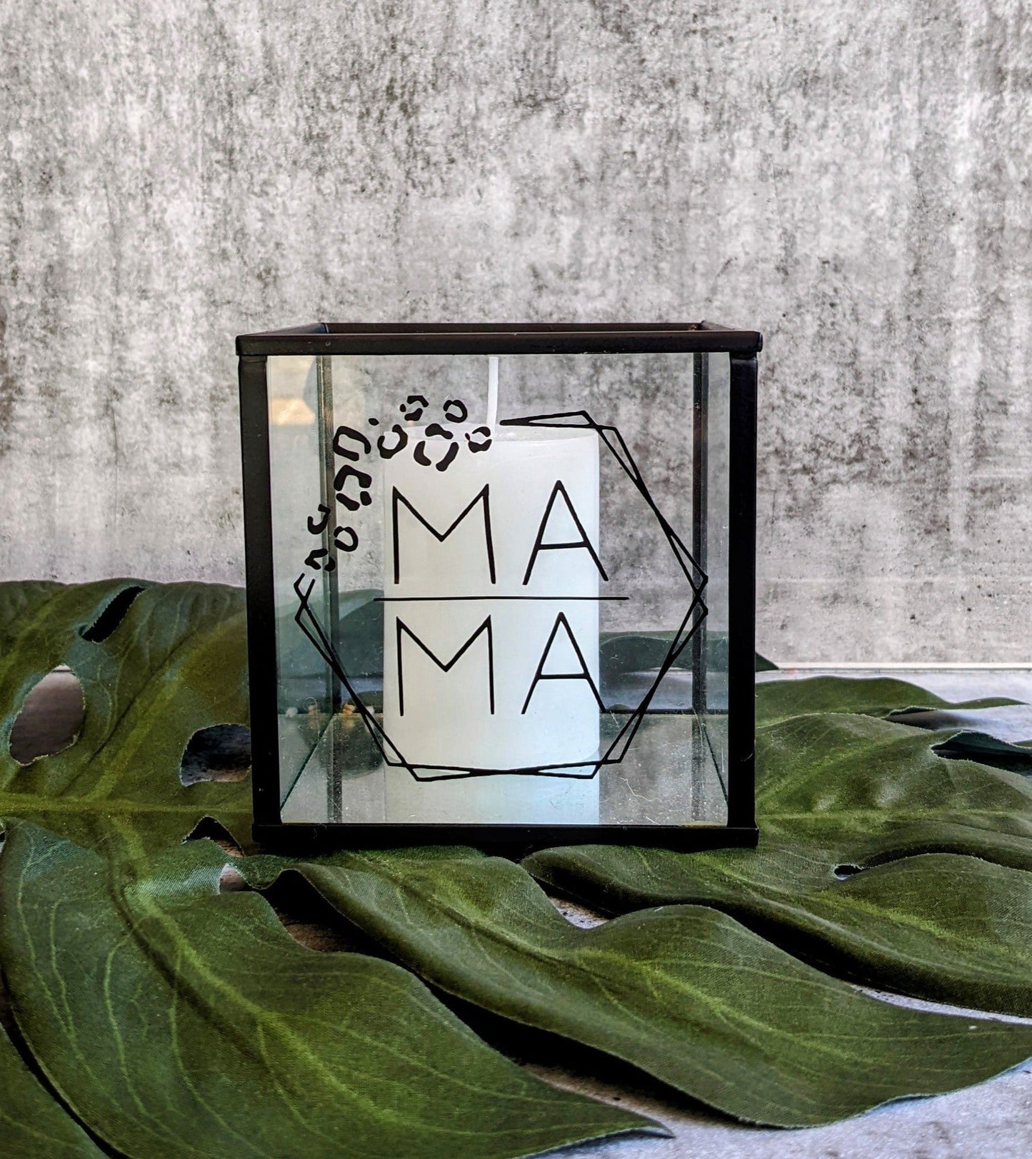 Square Glass Candle Holder