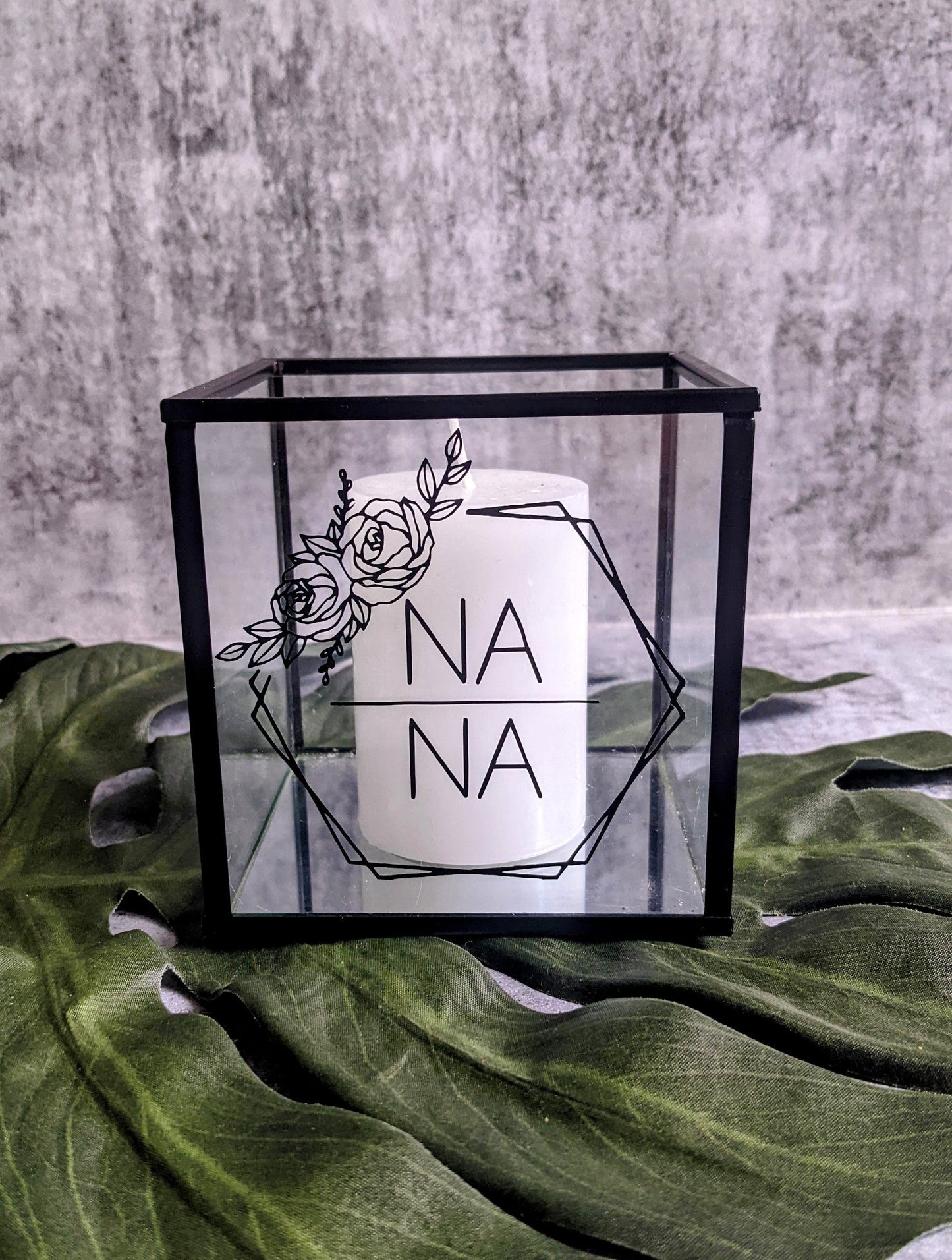 Square Glass Candle Holder