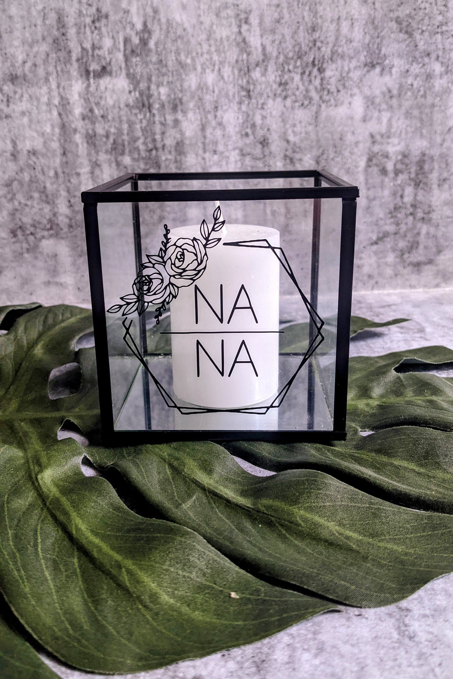 Square Glass Candle Holder