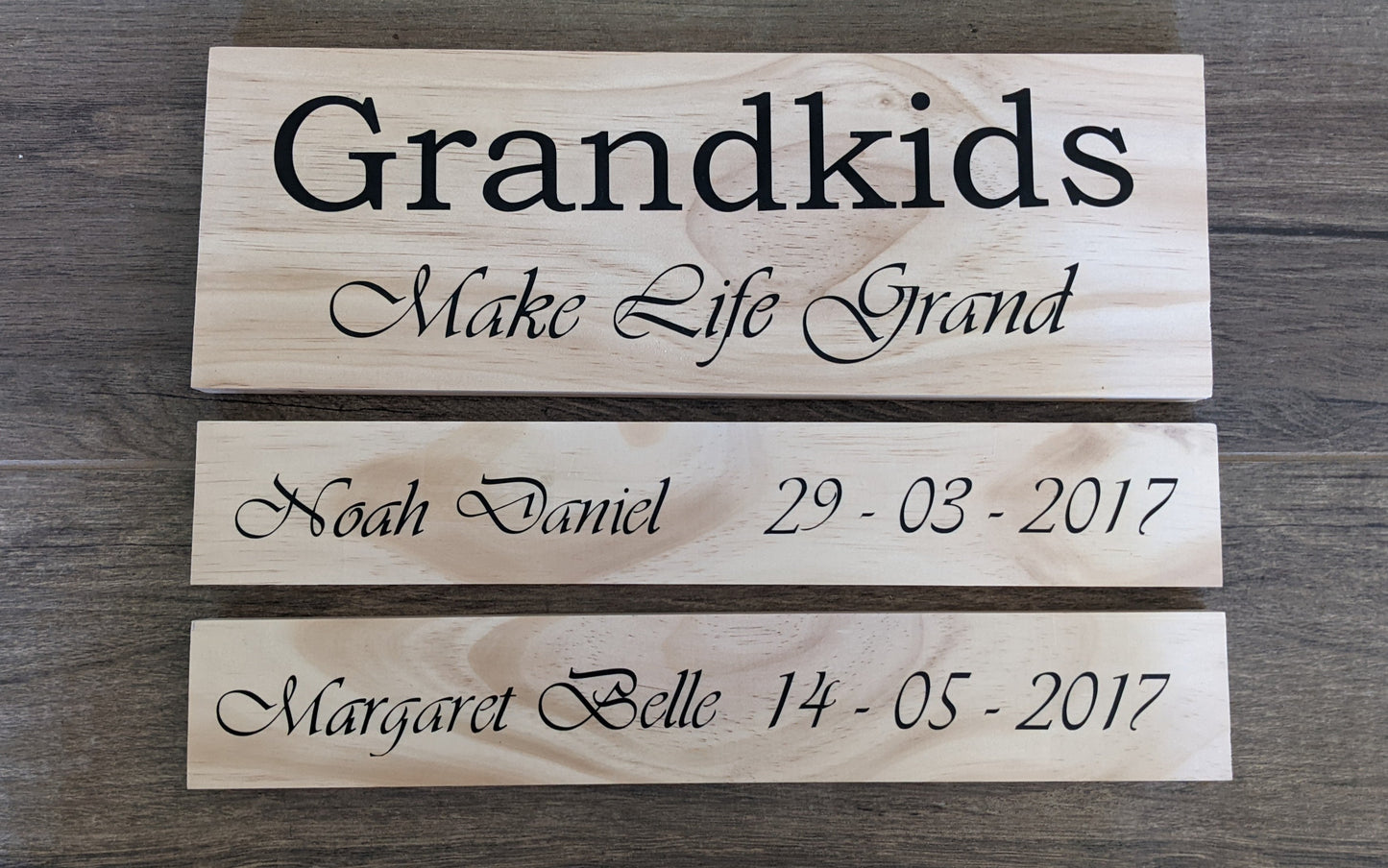 Additional Name and Birthday Slates for Grandkids Make Life Grand Birthday Sign
