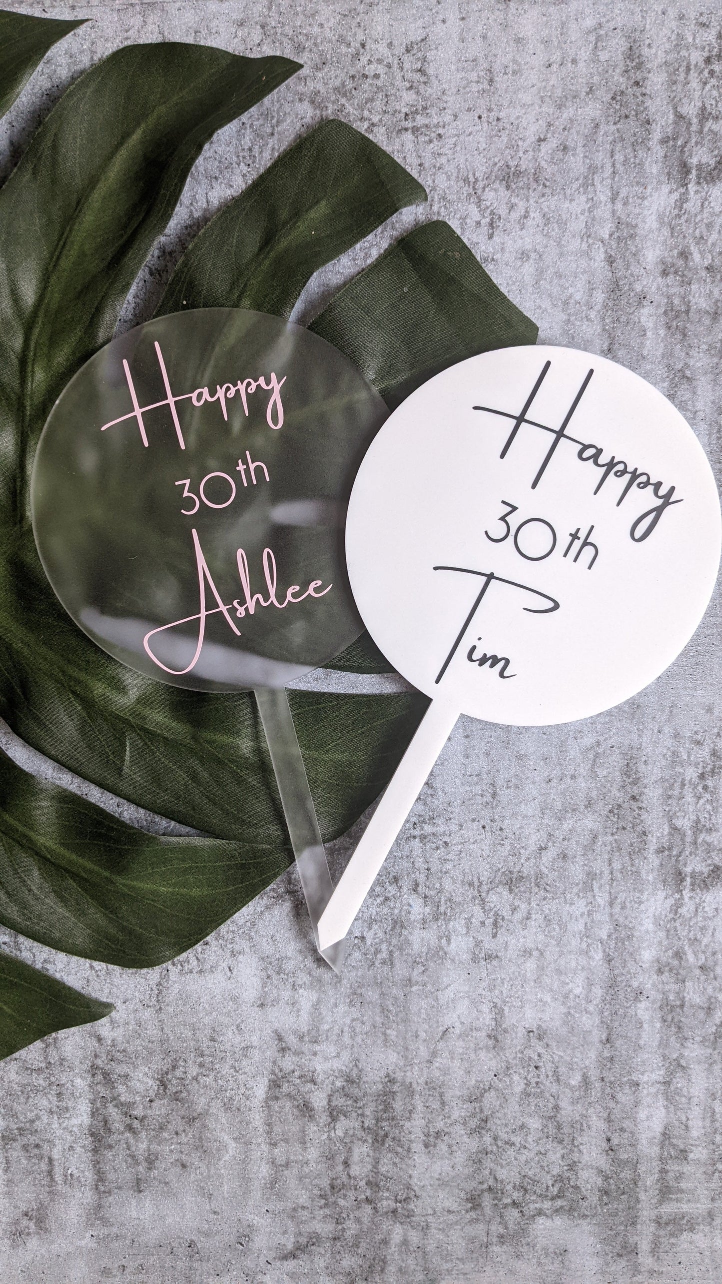 Birthday Cake Topper personalised with Name and Age
