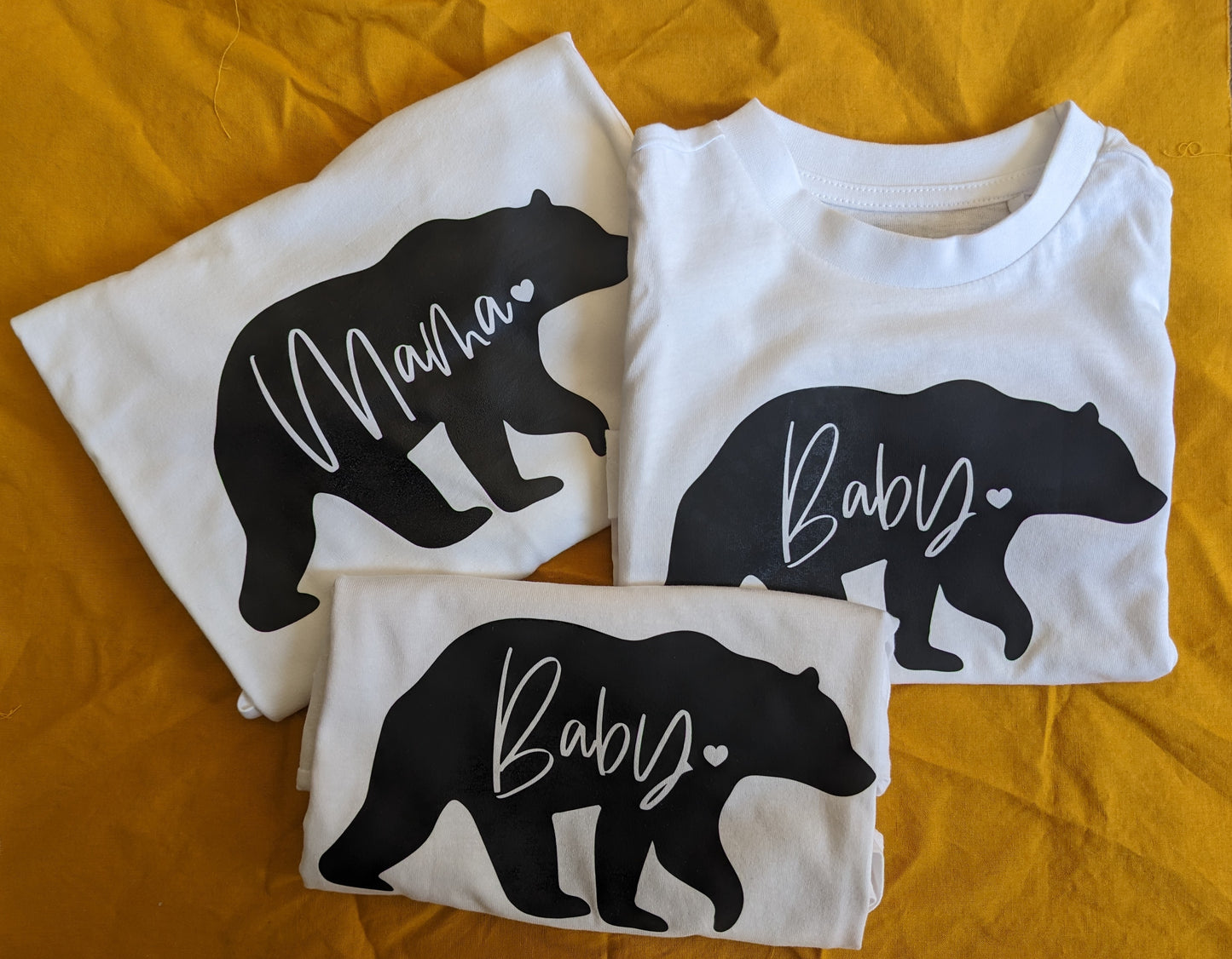 Mama Bear White Cotton T-Shirt