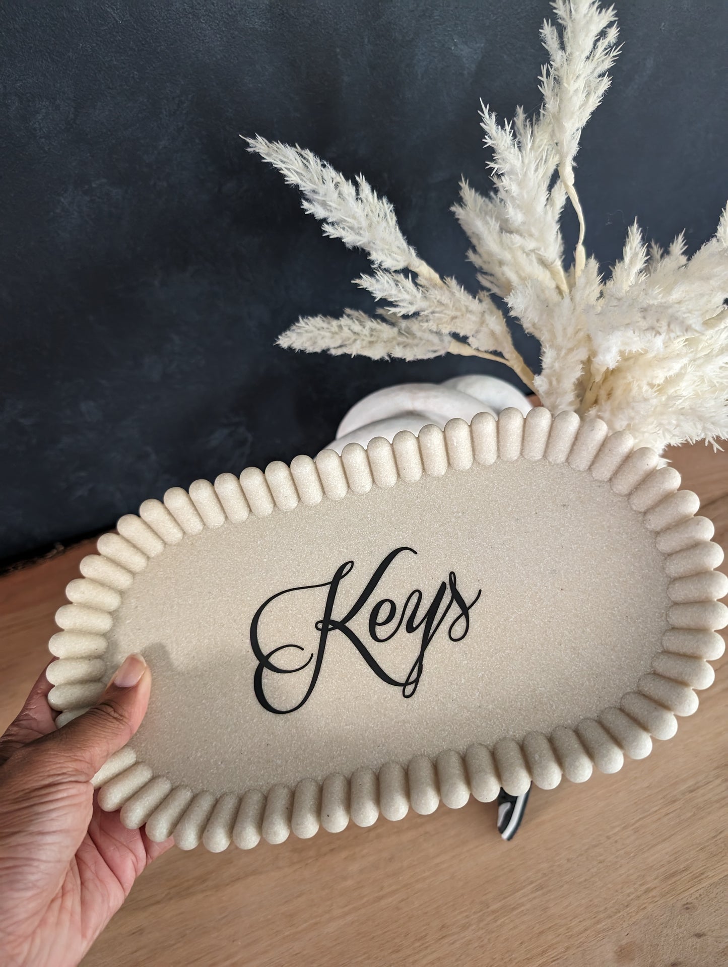 Natural Rib Key Tray