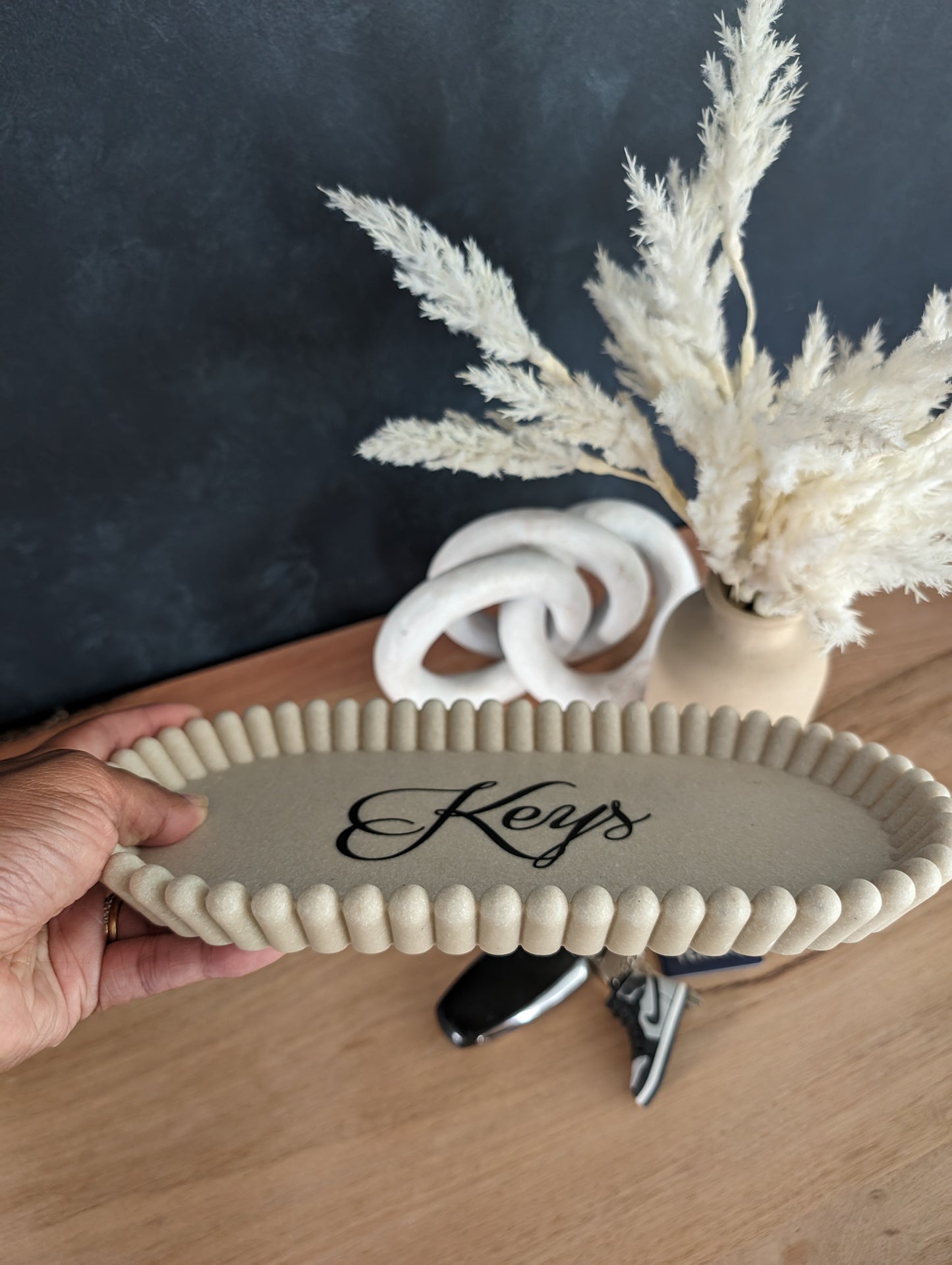 Natural Rib Key Tray