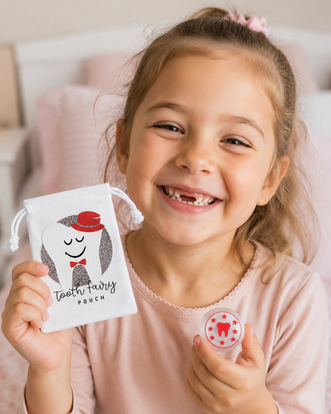 Tooth Fairy Bag - Red Top Hat