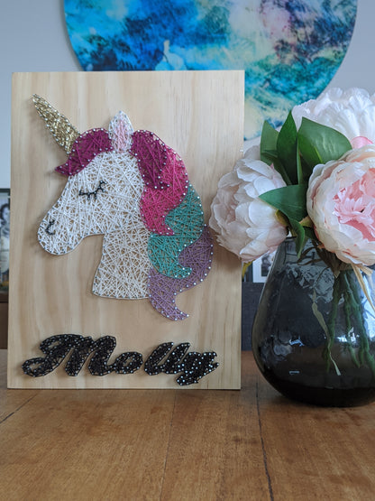 Unicorn  Wooden String Art