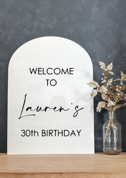 Welcome to Birthday Party Sign