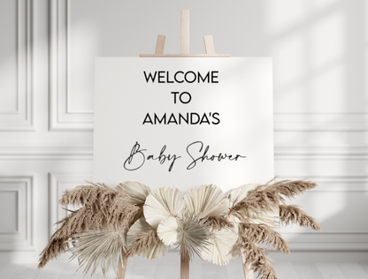 Baby Shower Welcome Sign