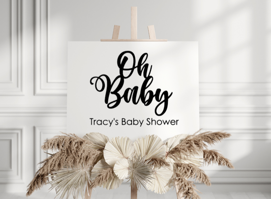 Oh Baby Shower Welcome Sign