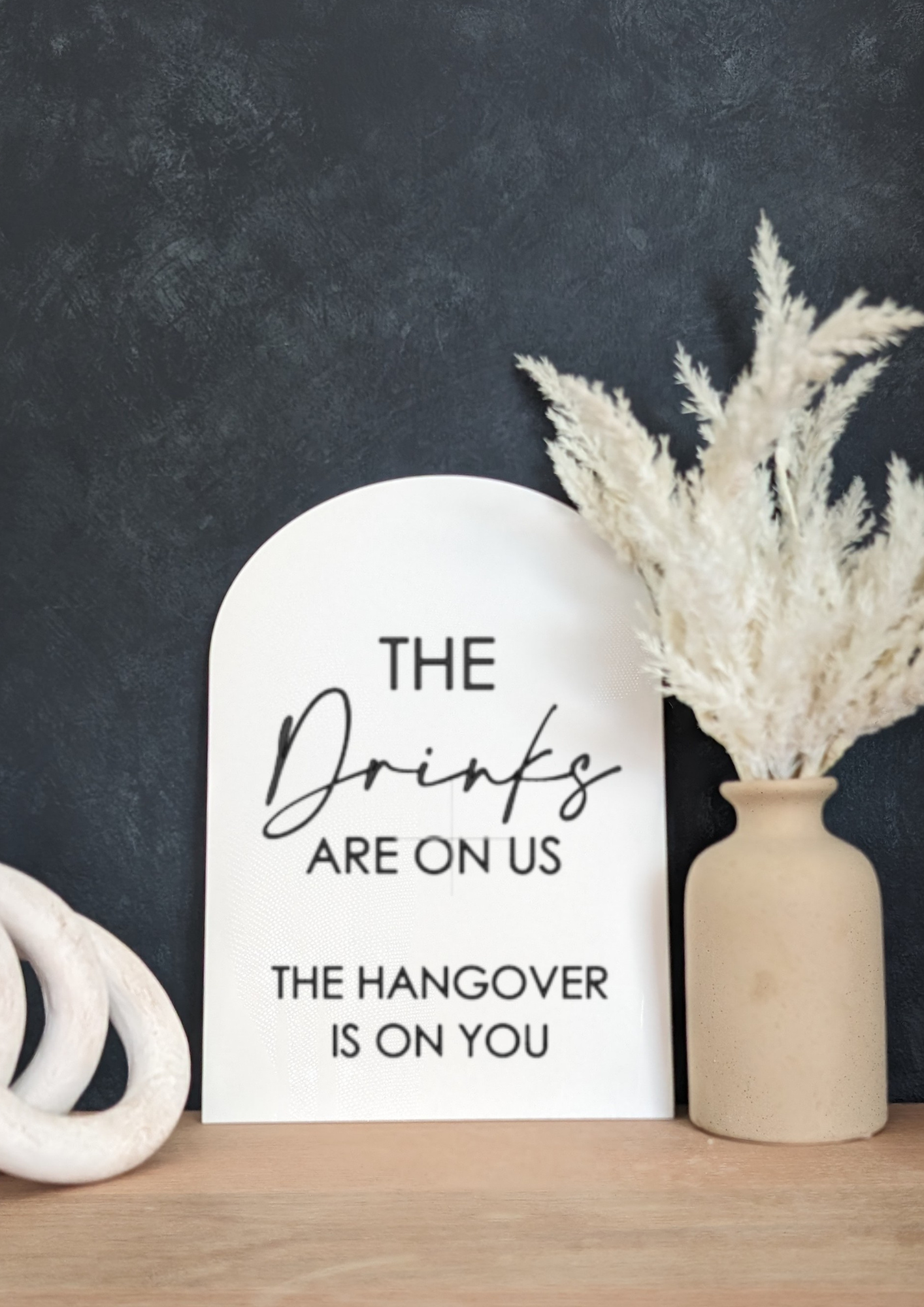 The Drinks are on Us A4 Party Sign