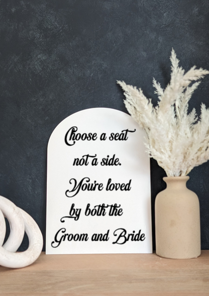 Choose a Seat Wedding Seating Sign