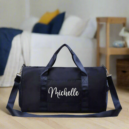 Navy Personalised Sports Duffle Bag