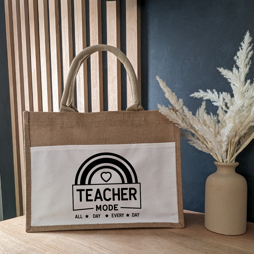 Teacher Mode Jute Bag