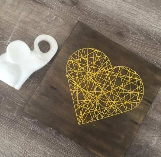 Decorative Wooden Heart String Art