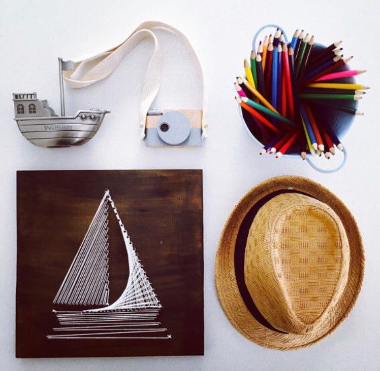 Nautical Wooden Sail Boat String Art