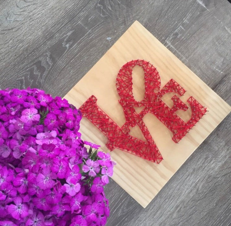 LOVE Wooden String Art