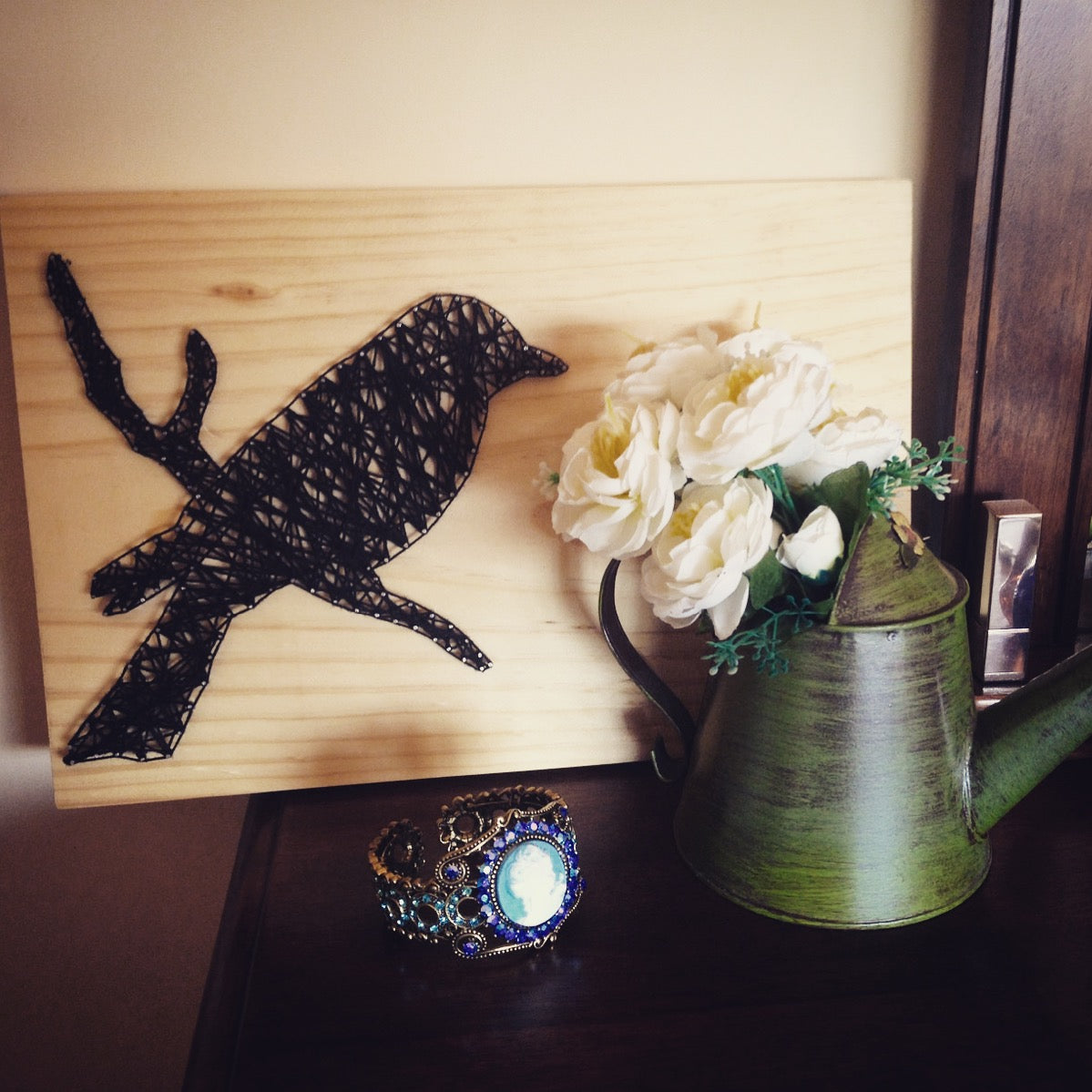 Country Home Bird Wooden String Art