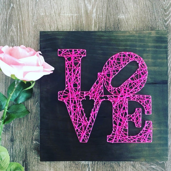 LOVE Wooden String Art