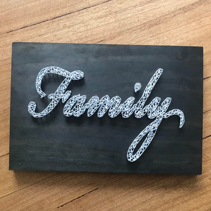 Family Plaque Wooden String Art