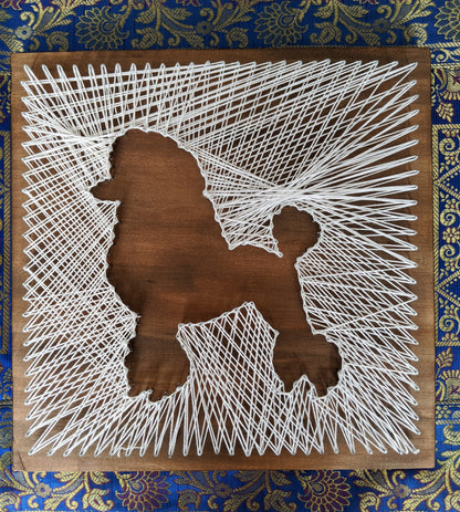 Poodle Dog Wooden String Art