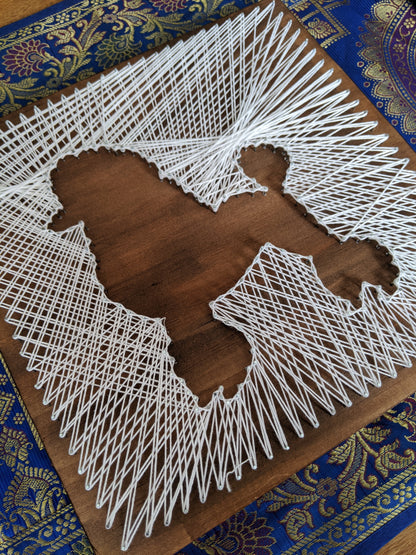 Poodle Dog Wooden String Art