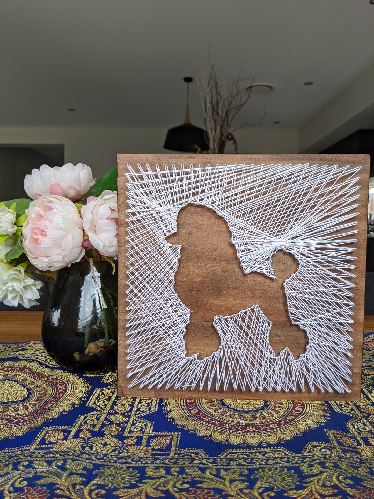 Poodle Dog Wooden String Art