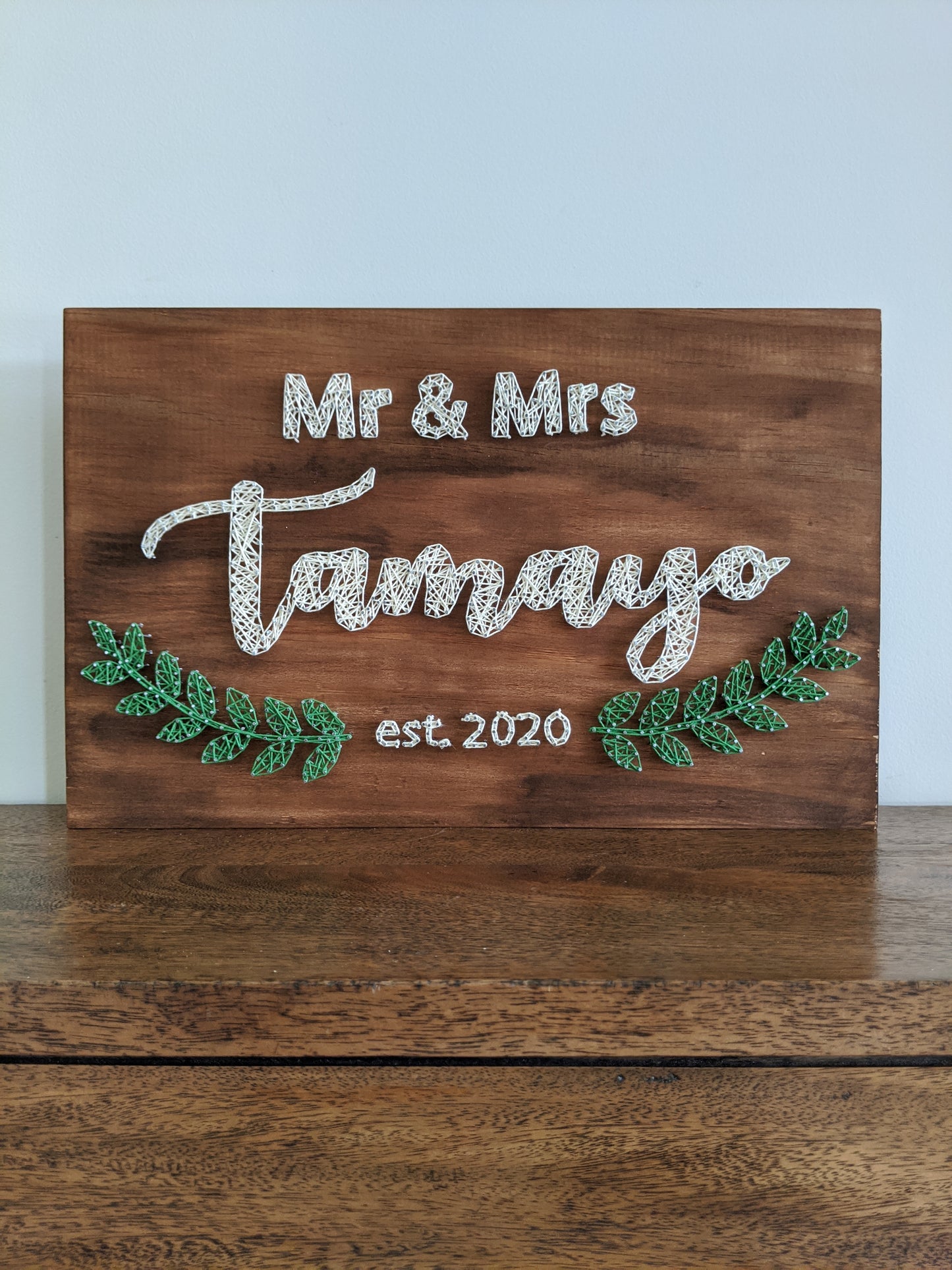 Mr & Mrs Wedding Sign | est. date String Art