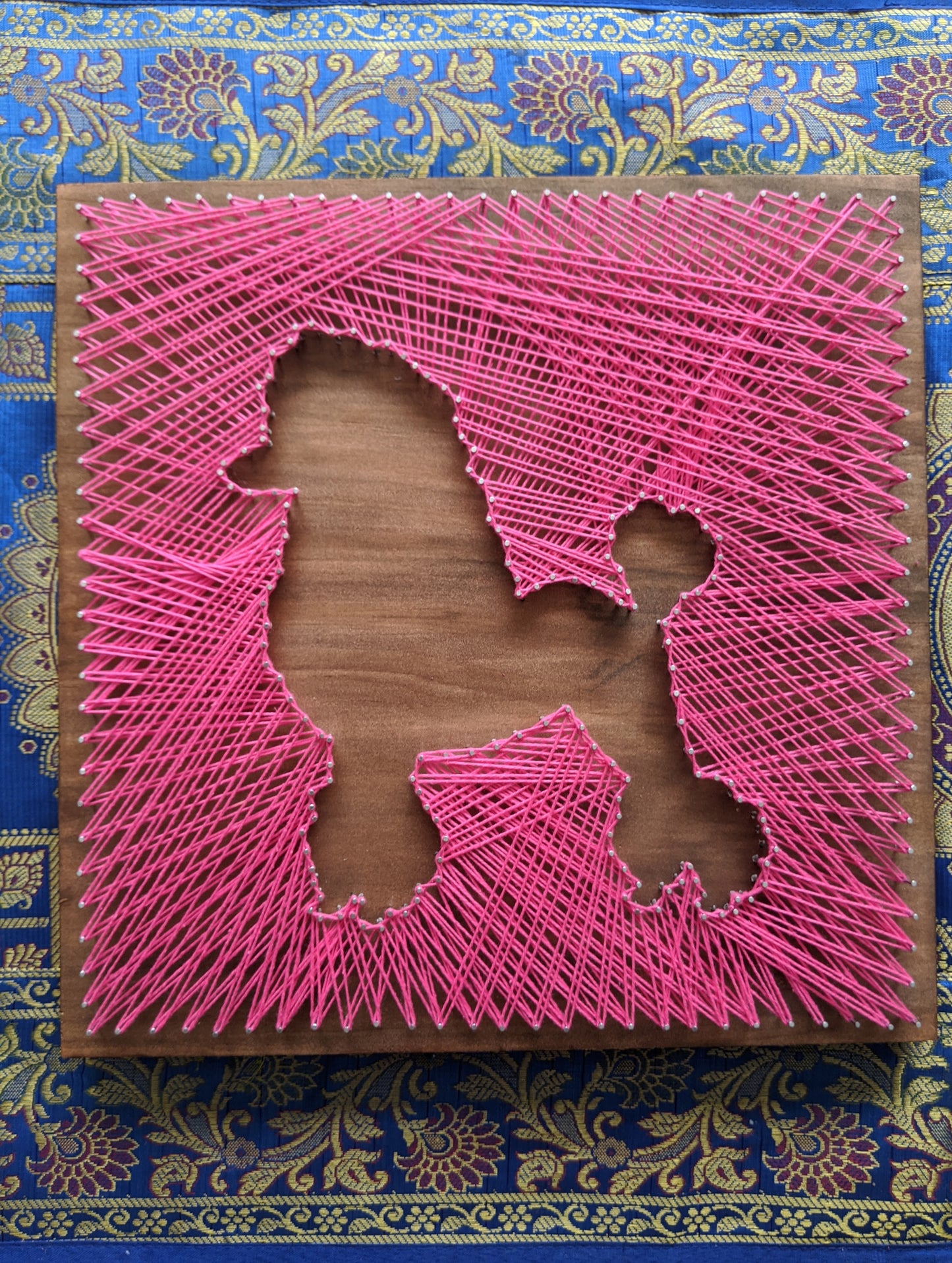 Poodle Dog Wooden String Art