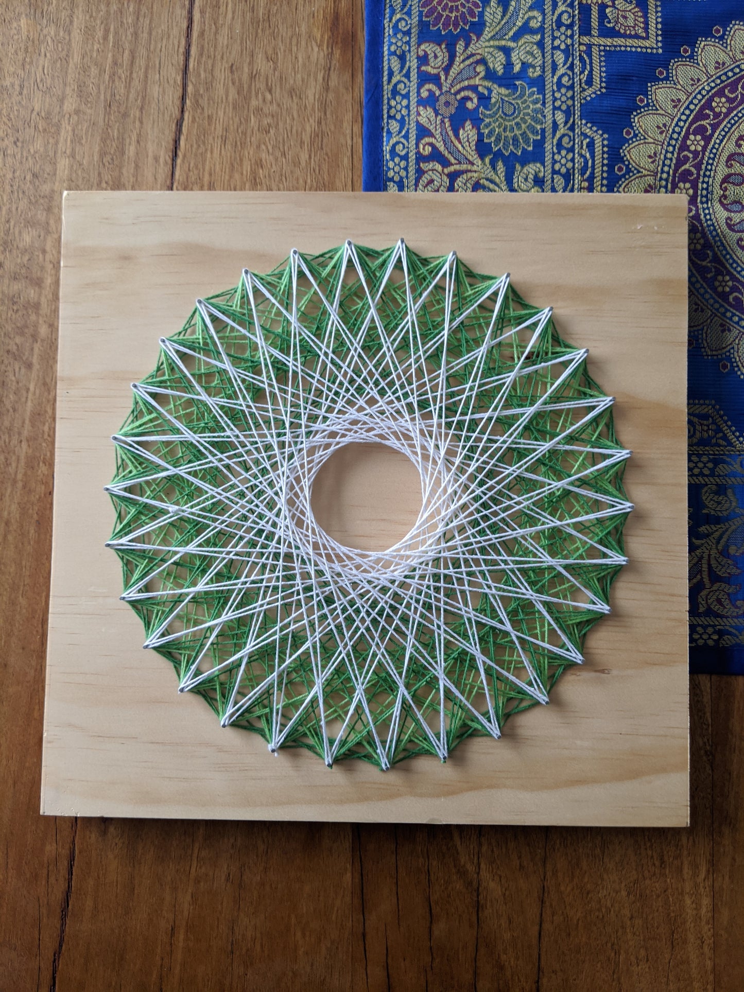 Mandala String Art in Green