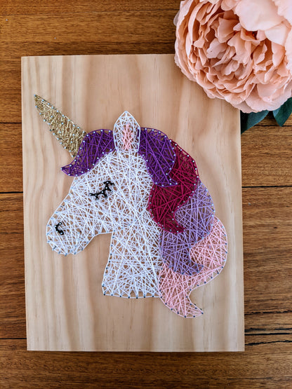 Unicorn  Wooden String Art