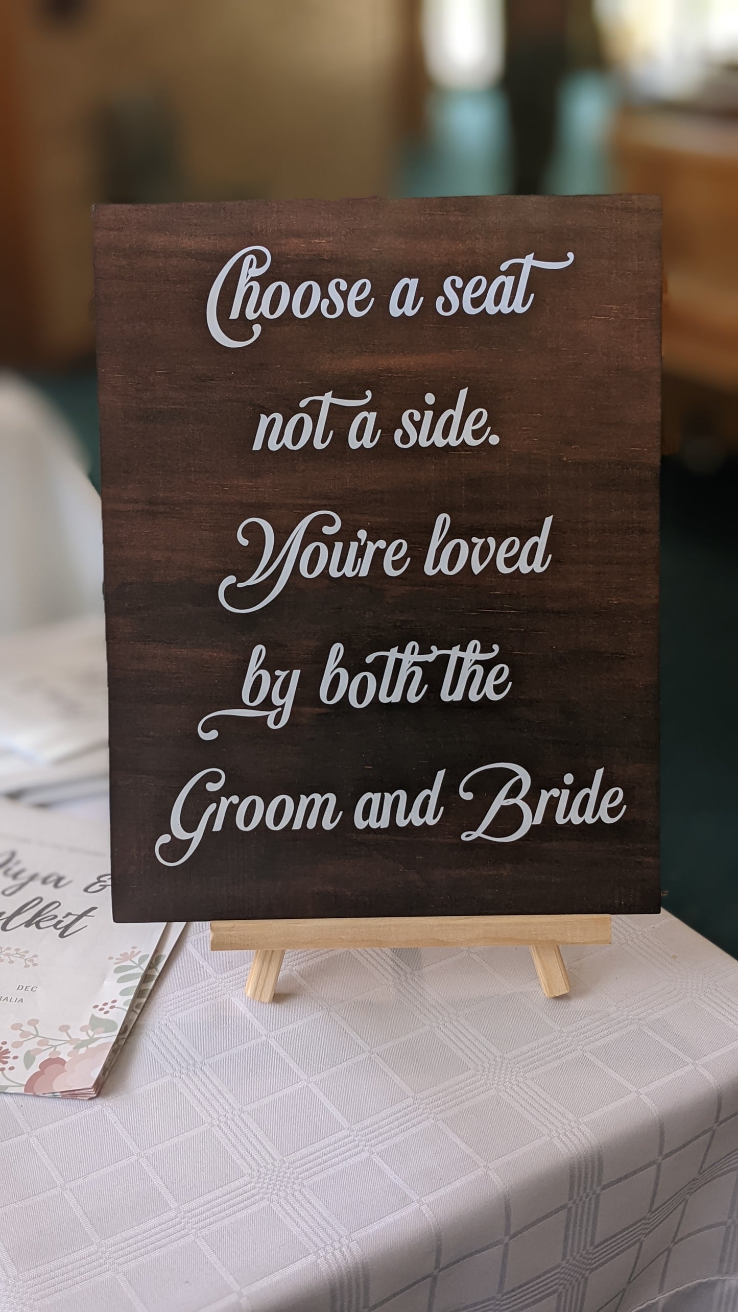 Choose a Seat Wedding Seating Sign