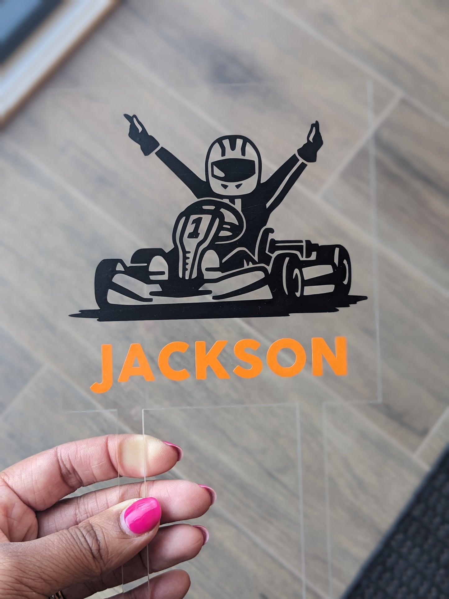 Go Kart Racing Party Cake Topper