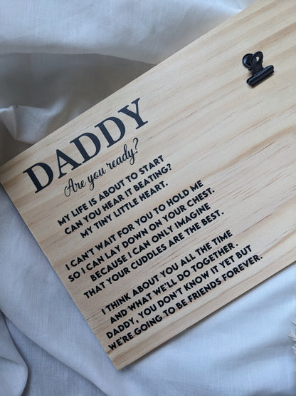 Photo Plaque for expecting dad's