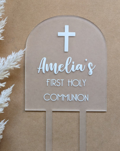 First Holy Communion Religious Arch Cake Topper