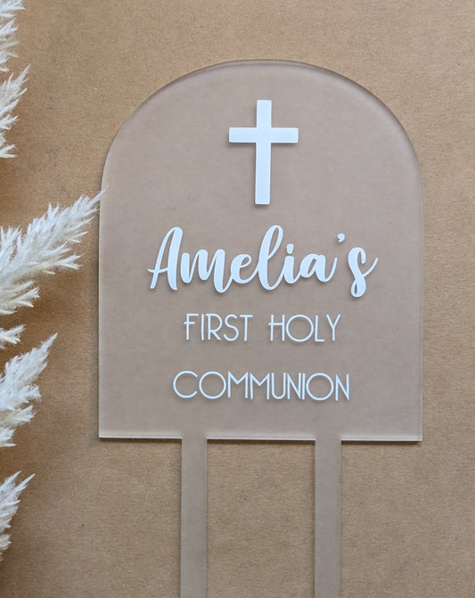 First Holy Communion Religious Arch Cake Topper