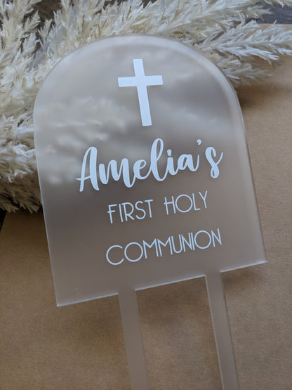 First Holy Communion Religious Arch Cake Topper