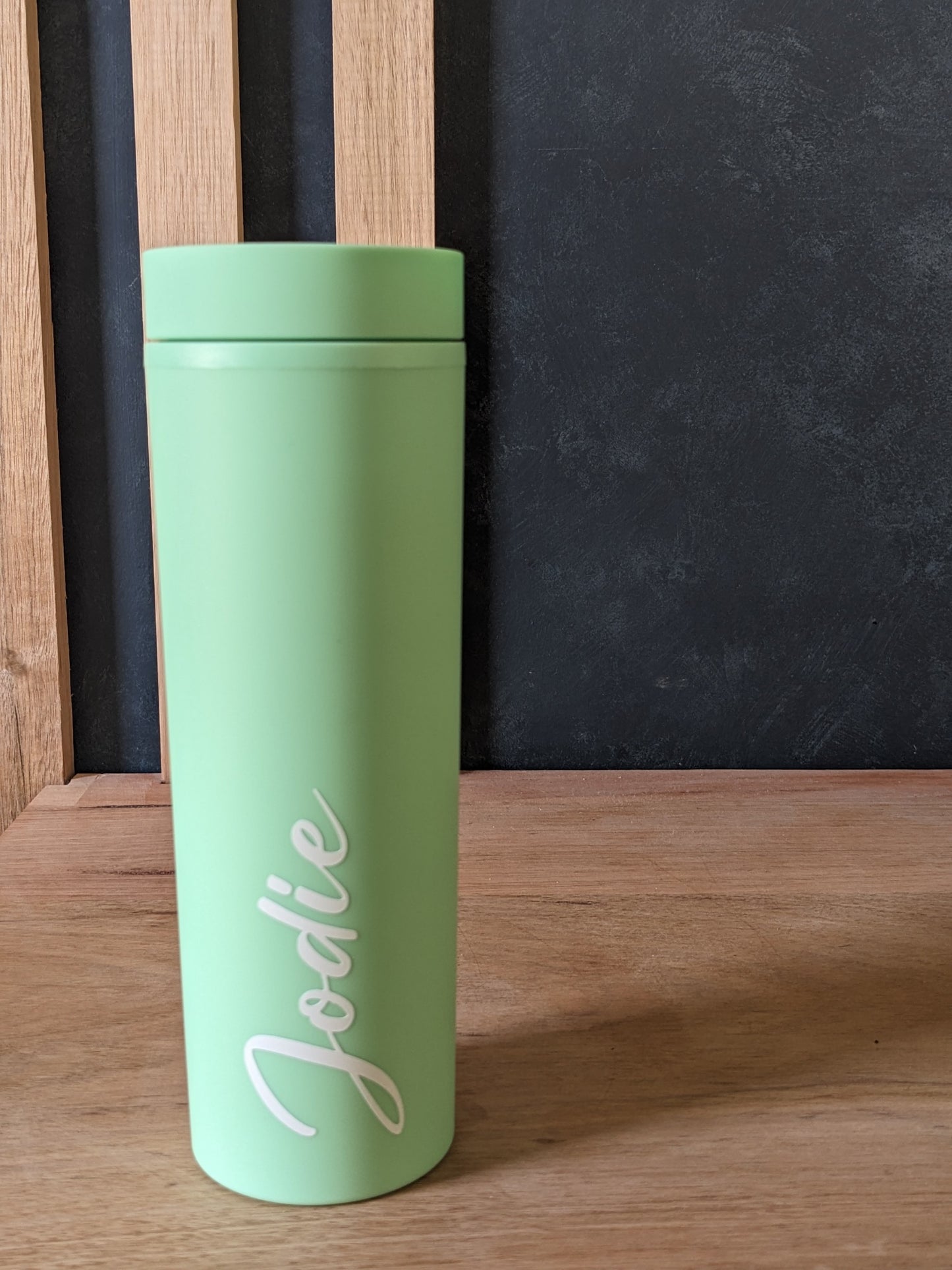 Pastel Coloured Personalised Drink Bottle Tumbler with straw