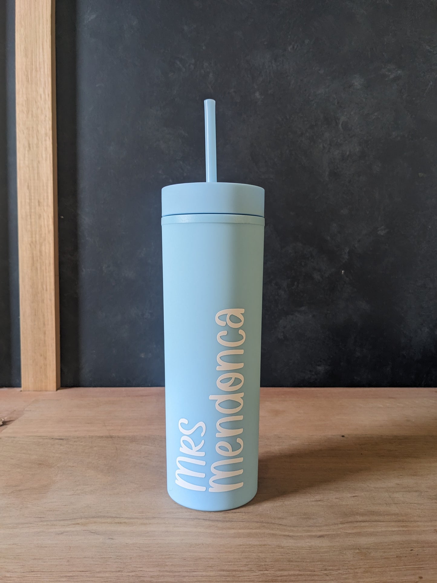 Pastel Personalised Drink Bottle Tumbler with straw