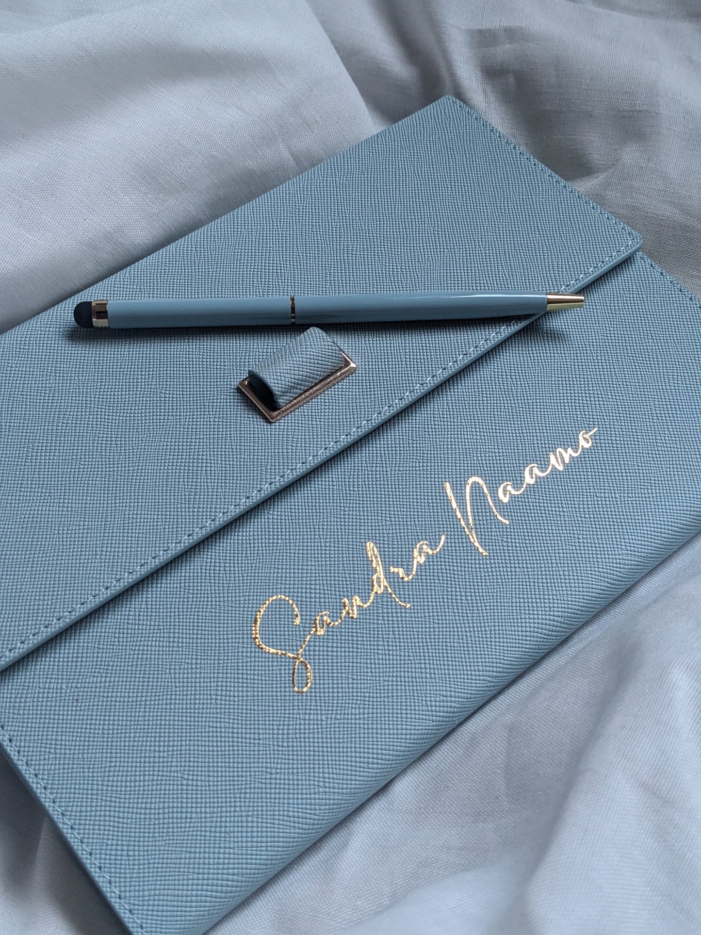 Blue Personalised PU Leather Notebook