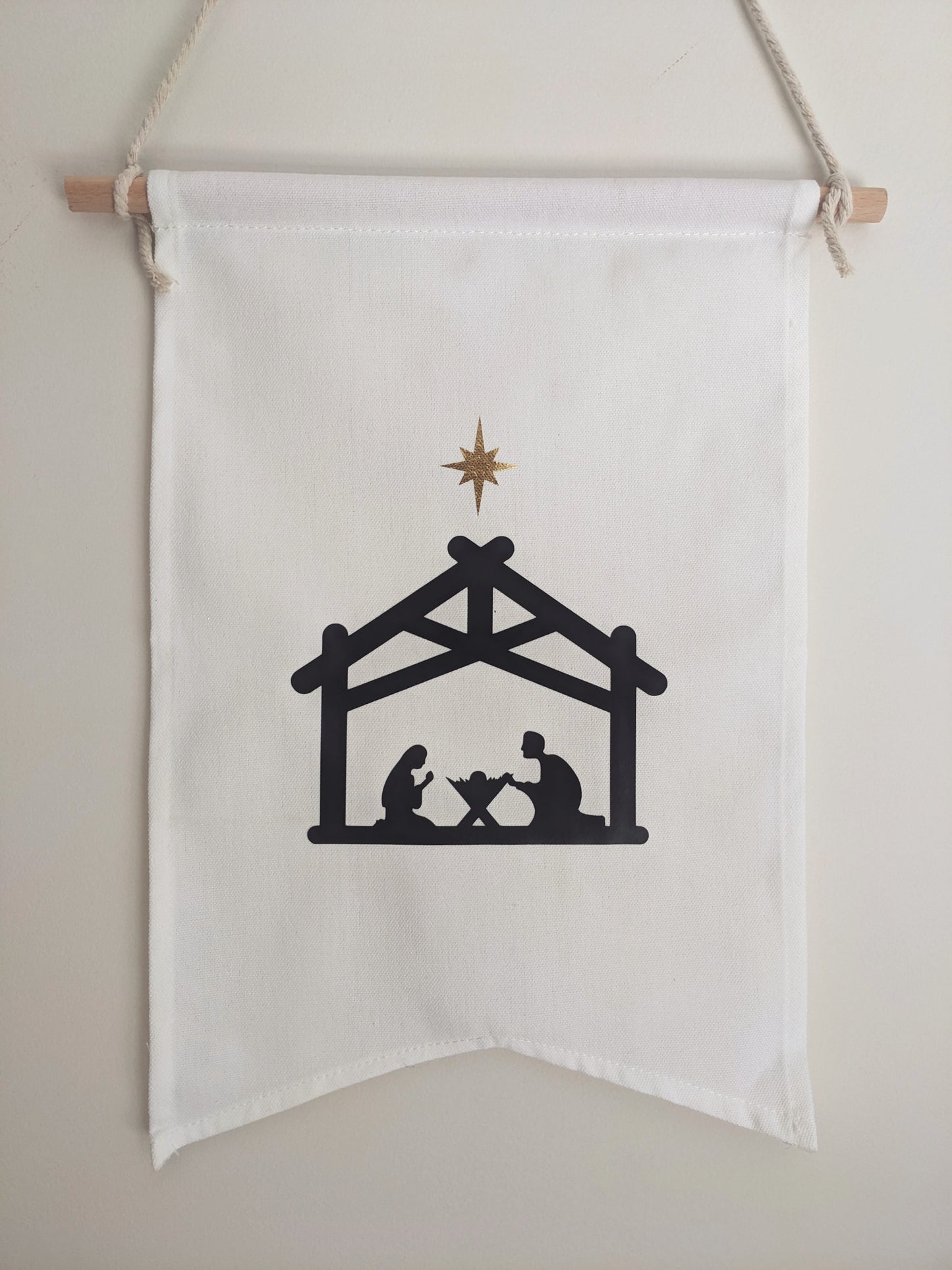 Christmas Banner - Nativity Scene in Stable