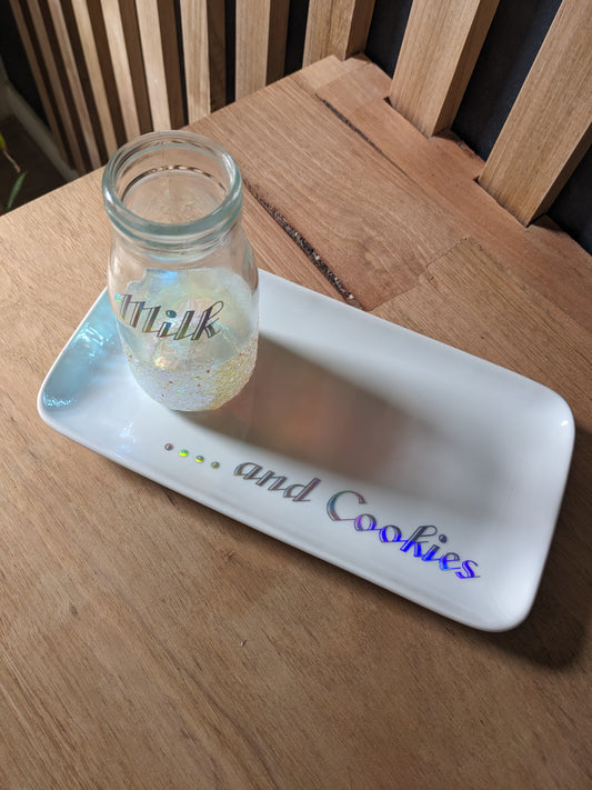 Santa Milk and Cookies Tray