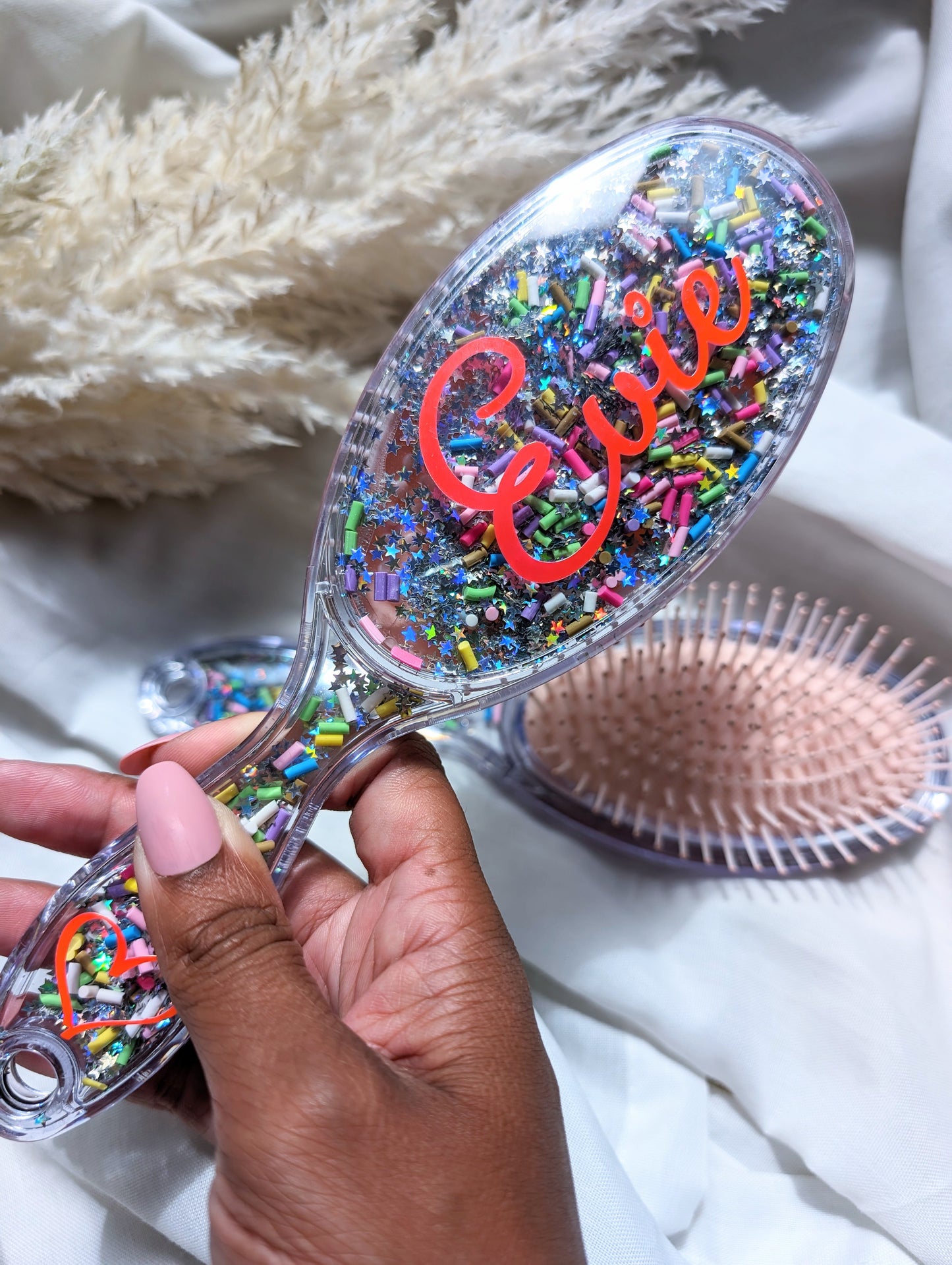 Personalised Girls Glitter Hair Brush