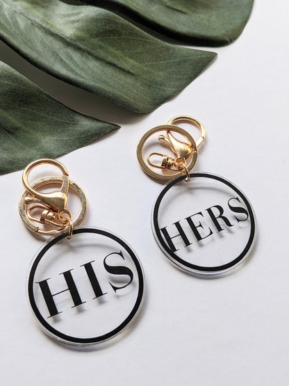 Matching His and Hers Keyrings | Wedding | Partner Gifts