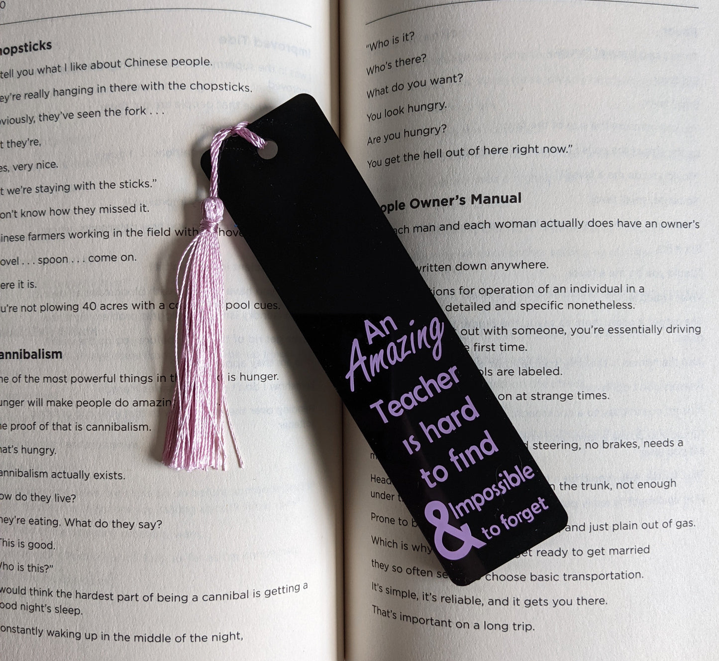 Teacher Gifts | Acrylic Bookmark | End of Year Gift Thank You Present