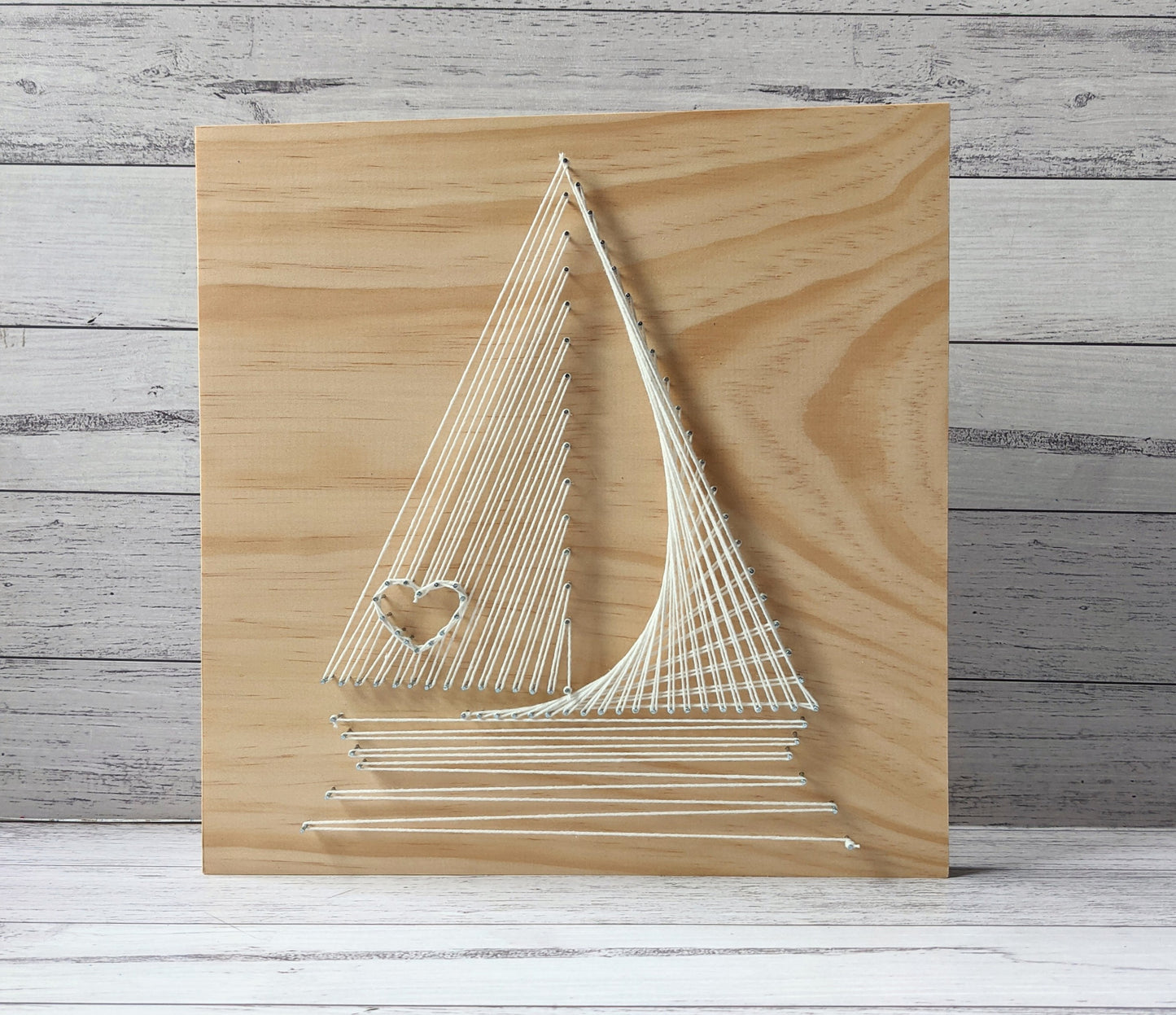 Nautical Wooden Sail Boat String Art