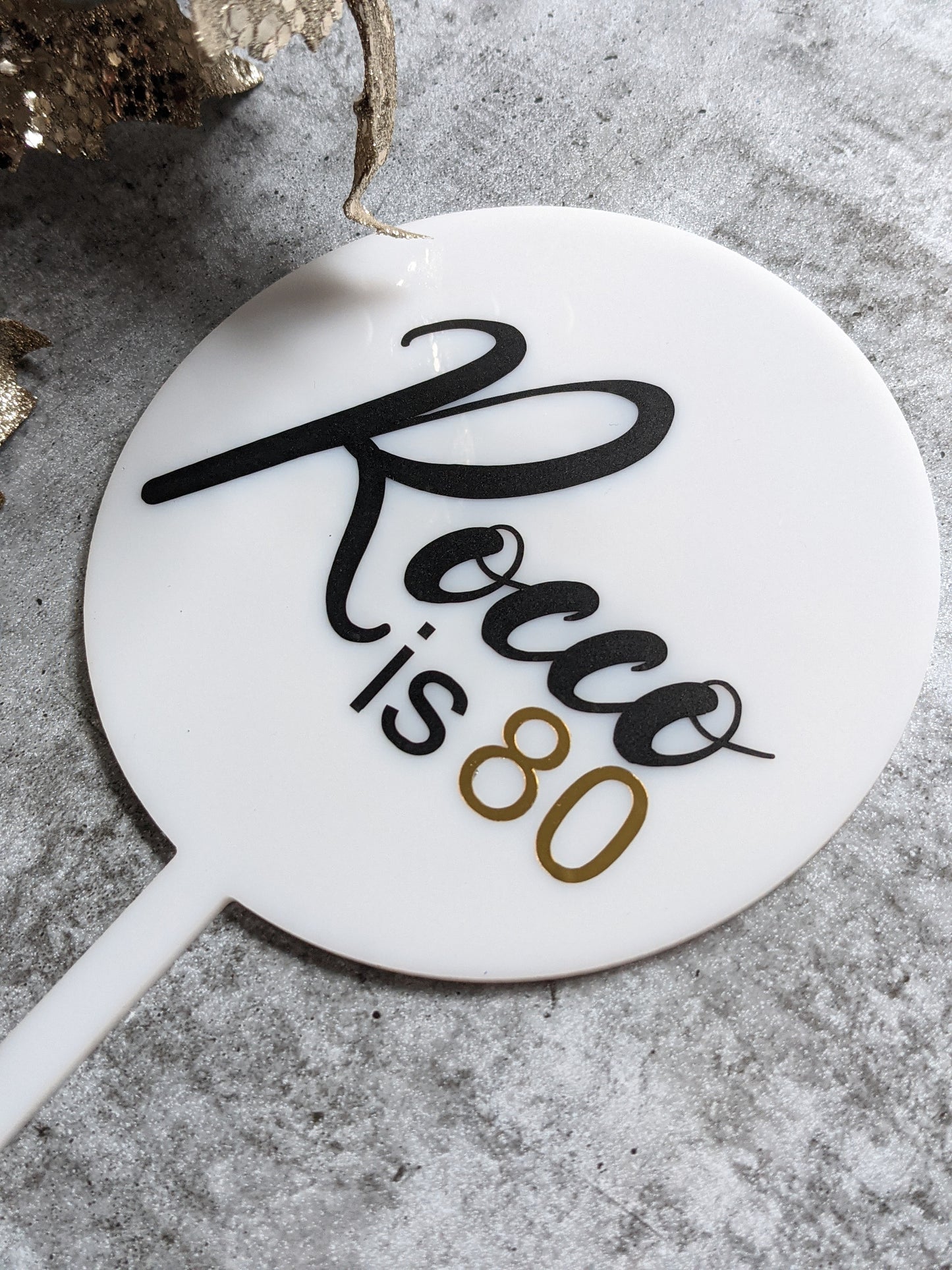 Personalised Birthday Cake Topper with Age | 16th 21st, 30th, 40th, 50th, 60th